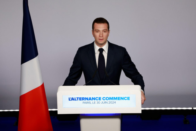 far-right-national-rally-party-president-jordan-bardella-delivers-his-speech-after-the-first-round-vote-of-the-legislative-election-sunday-june-30-2024-in-paris-frances-high-stakes-legislative-el