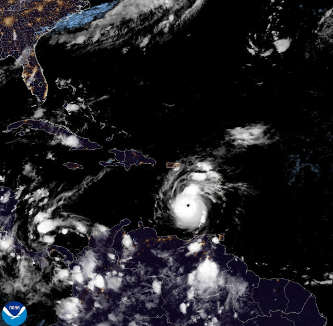 this-national-oceanic-and-atmospheric-administration-satellite-image-taken-at-1050pm-edt-shows-hurricane-beryl-center-as-it-moves-across-the-caribbean-on-monday-july-1-2024-hurricane-beryl-has-s