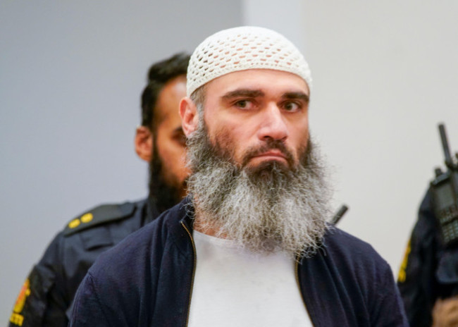 oslo-20240312-zaniar-matapour-in-courtroom-250-in-oslo-courthouse-zaniar-matapour-has-been-charged-with-aggravated-terrorism-after-he-opened-fire-outside-per-pa-hjornet-and-london-pub-in-oslo-on-the