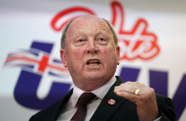 tuv-leader-jim-allister-speaking-at-his-party-conference-at-the-royal-hotel-in-cookstown-co-tyrone-picture-date-saturday-march-12-2022