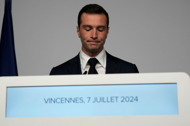 far-right-national-rally-party-president-jordan-bardella-delivers-a-speech-after-the-second-round-of-the-legislative-election-sunday-july-7-2024-at-the-party-election-night-headquarters-in-paris-a