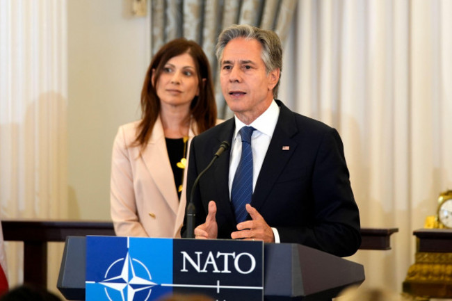 secretary-of-state-antony-blinken-speaks-as-irene-fellin-nato-secretary-general-special-representative-left-listens-at-the-nato-summits-women-peace-and-security-reception-tuesday-july-9-2024