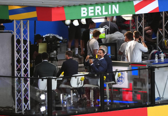 rio-ferdinand-in-the-commentary-box-ahead-of-the-uefa-euro-2024-final-match-at-the-olympiastadion-berlin-picture-date-sunday-july-14-2024