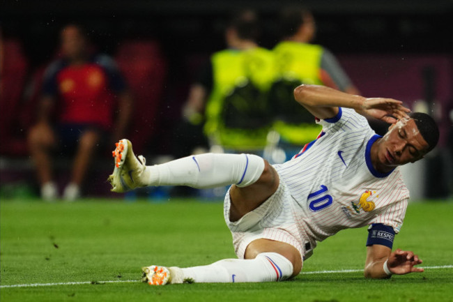 munich-germany-09th-july-2024-kylian-mbappe-of-france-during-the-uefa-euro-2024-match-between-spain-and-france-semi-finals-played-at-allianz-arena-stadium-on-july-9-2024-in-munich-germany-ph