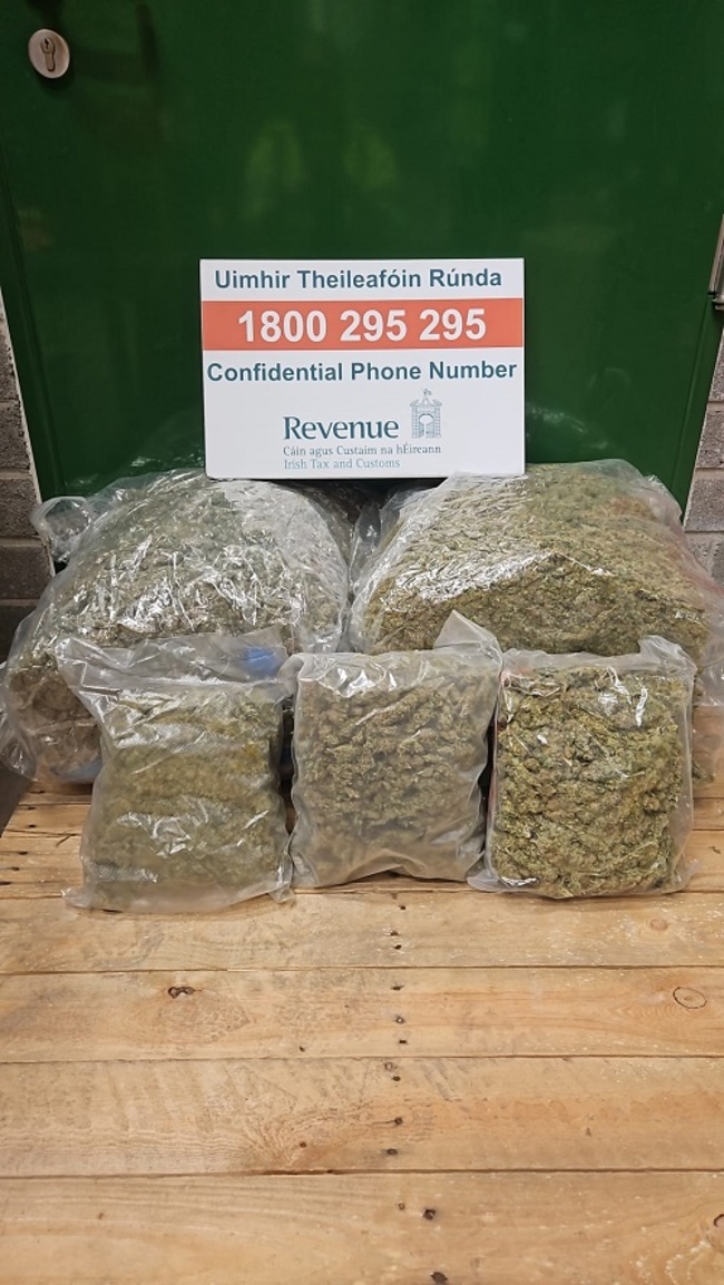 Photo 1 Seizure of over 18.4 kgs of herbal cannabis worth €368200 at a premises in Athlone last week