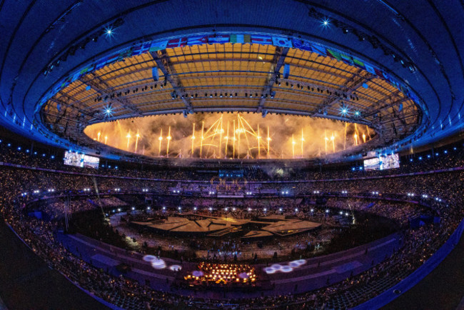 paris-france-12th-aug-2024-paris-france-august-12-general-view-of-fireworks-being-lightened-during-the-closing-ceremony-of-the-olympic-games-paris-2024-at-stade-de-france-on-august-12-2024-in