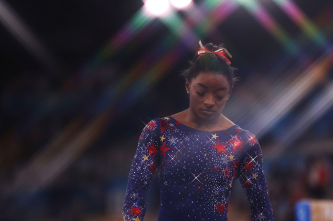 simone-biles-of-united-states-takes-part-in-artistic-gymnastics-womens-qualification-of-tokyo-olympic-games-at-ariake-gymnastics-center-in-tokyo-on-july-25-2021-simone-biles-withdraws-from-tokyo-ol