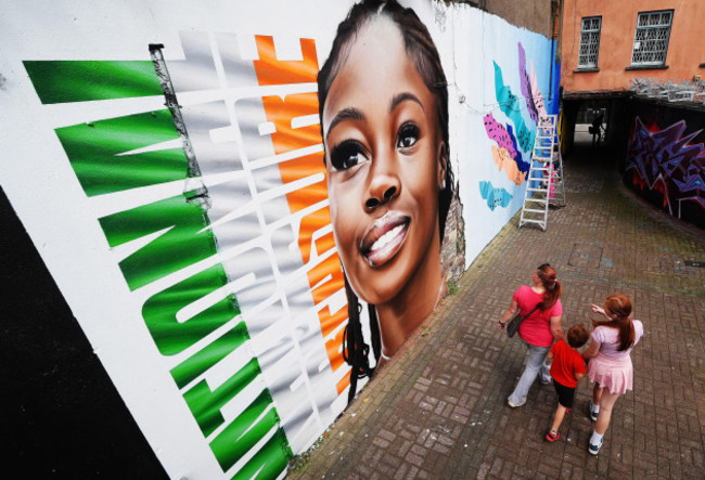 a-mural-of-irish-runner-rhasidat-adeleke-by-street-artist-jeks-on-jenkins-avenue-waterford-the-tribute-was-painted-as-part-of-the-waterford-walls-festival-after-adeleke-made-history-by-becoming-the