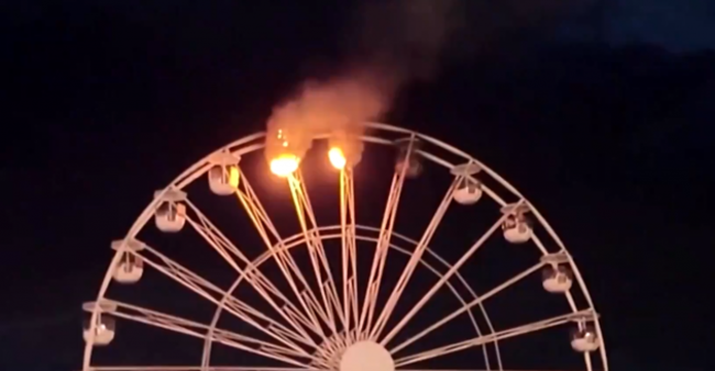 Ferris wheel fire