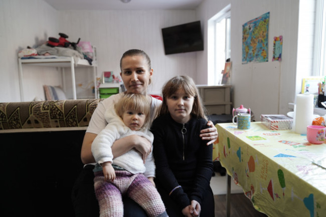 Olena (36) from Borodianka, close to Kyiv, whose home was destroyed when she was heavily pregnant with her second child. (Pic UNHCR Ukraine)