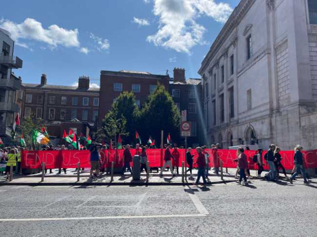 pro-palestine-protesters-in-dublin-chant-there-never-was-a-red-line-referencing-us-president-joe-bidens-suggestion-in-march-that-an-invasion-of-rafah-in-southern-gaza-would-be-a-red-line-for-his