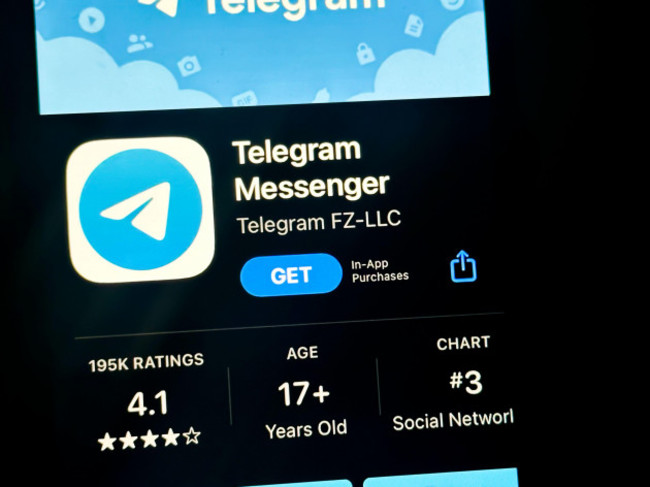 cupertino-california-usa-24th-june-2024-a-user-viewing-the-telegram-app-in-the-ios-apple-app-store-telegram-messenger-inc-is-an-american-cloud-based-instant-messaging-service-that-offers-encryp