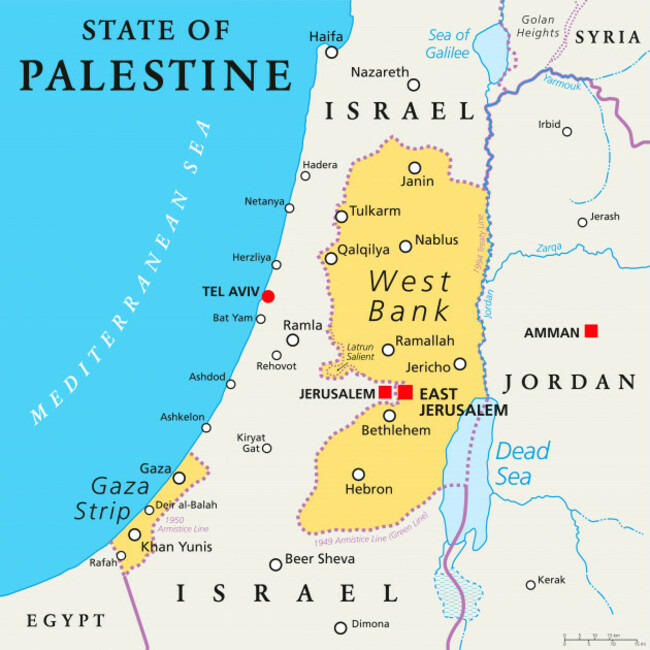 state-of-palestine-with-designated-capital-east-jerusalem-claiming-west-bank-and-gaza-strip-political-map