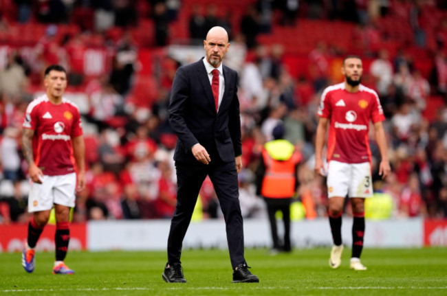 manchester-united-manager-erik-ten-hag-walks-off-dejected-at-the-end-of-the-match-following-the-premier-league-match-at-old-trafford-manchester-picture-date-sunday-september-1-2024