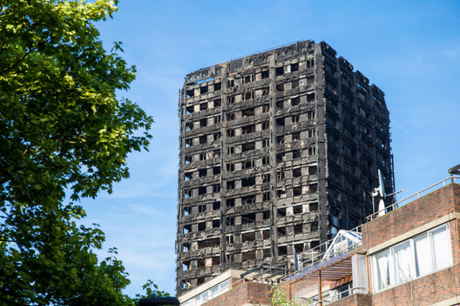 london-uk-20th-june-2017-on-14-june-2017-grenfell-tower-a-24-storey-high-tower-block-of-public-housing-flats-in-north-kensington-west-london-england-was-severely-damaged-by-fire-causing-a-high