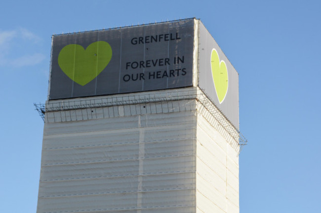 the-site-of-the-grenfell-tower-high-rise-apartment-fire-tragedy-forever-in-our-hearts-london-england-uk