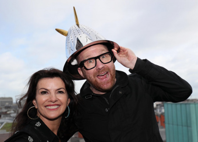 comedians-deirdre-okane-left-and-jason-byrne-at-the-clarence-hotel-in-dublin-where-they-were-announced-as-the-grand-marshals-for-this-years-st-patricks-festival-parade