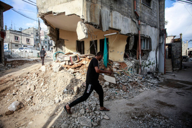 tulkarm-west-bank-palestine-30th-aug-2024-a-man-walks-near-the-devastation-in-the-the-nur-shams-refugee-camp-near-tulkarem-in-the-occupied-west-bank-in-the-aftermath-of-a-large-scale-israeli-mili