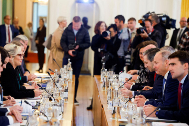 irelands-taoiseach-simon-harris-and-tanaiste-and-minister-for-foreign-affairs-and-defence-micheal-martin-seated-right-face-northern-irelands-first-minister-michelle-oneill-and-deputy-first-minis