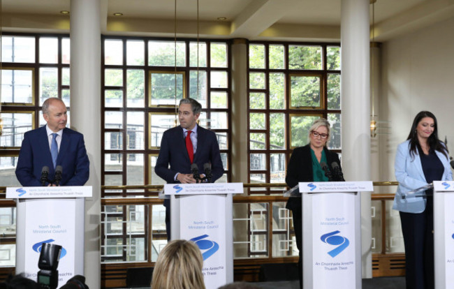 left-to-right-tanaiste-and-minister-for-foreign-affairs-and-defence-micheal-martin-taoiseach-simon-harris-northern-ireland-first-minister-michelle-oneill-and-northern-ireland-deputy-first-ministe