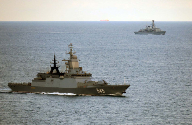 RFS Stoiky foreground with HMS Iron Duke