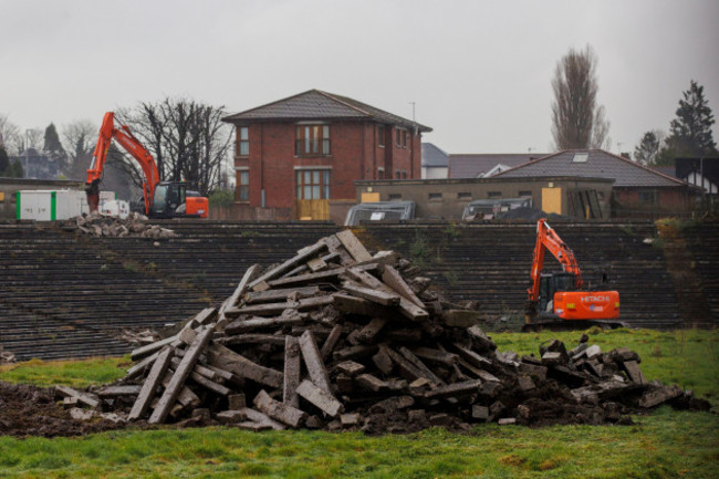 contractors-with-excavators-have-begun-clearing-the-concrete-seating-terraces-at-gaa-stadium-in-belfast-northern-ireland-ahead-of-the-long-delayed-redevelopment-of-the-stadium-the-maintenance-and-p