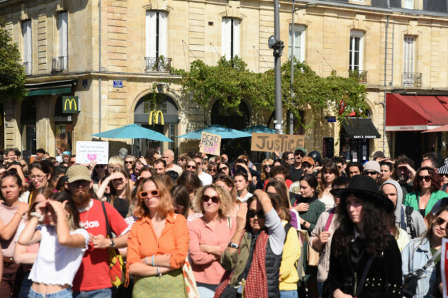 bordeaux-france-14th-sep-2024-demonstration-in-support-of-gisele-pelicot-and-all-victims-of-rape-in-bordeaux-france-on-september-14-2024-gisele-pelicot-was-the-victim-of-over-83-rapes-by-men-r