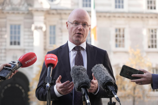 minister-for-health-stephen-donnelly-speaking-to-the-media-in-the-courtyard-of-the-government-buildings-dublin-ahead-of-a-meeting-of-the-cabinet-as-tds-return-to-the-dail-following-the-summer-break