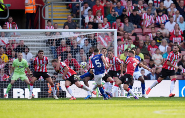 ipswich-towns-sam-morsy-scores-their-sides-first-goal-of-the-game-during-the-premier-league-match-at-st-marys-stadium-southampton-picture-date-saturday-september-21-2024