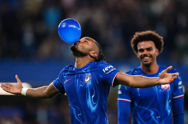 chelseas-christopher-nkunku-left-celebrates-scoring-their-sides-fifth-goal-of-the-game-during-the-carabao-cup-third-round-match-at-stamford-bridge-london-picture-date-tuesday-september-24-2024