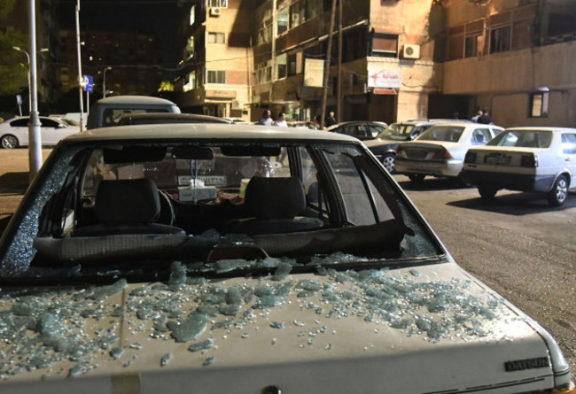 damascus-syria-1st-oct-2024-a-damaged-car-is-seen-as-a-result-of-an-israeli-aerial-assault-in-the-mazzeh-villas-area-west-of-damascus-syria-oct-1-2024-according-to-the-syrian-defense-ministry