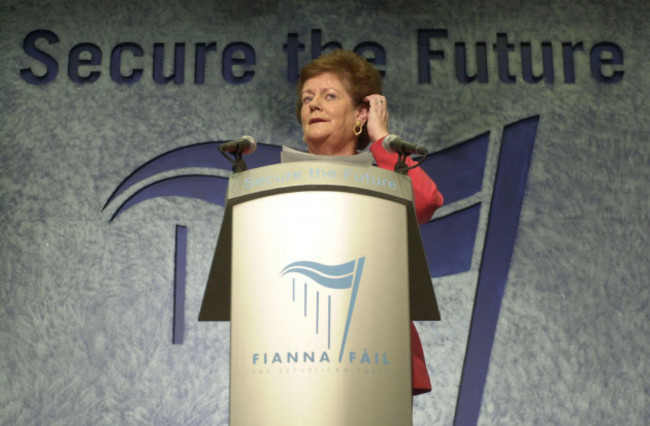 mary-orourke-t-d-for-westmeath-in-the-republic-of-ireland-speaking-at-a-workshop-for-public-enterprise-at-the-two-day-annual-conference-for-the-fianna-fail-party-at-the-citywest-hotel-and-conference