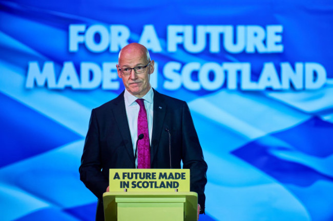 edinburgh-scotland-uk-18-september-2024-snp-leader-john-swinney-at-the-assembly-rooms-joined-yes-activists-for-an-event-to-mark-the-10th-anniversary-of-the-independence-referendum-in-2014-credit-ss