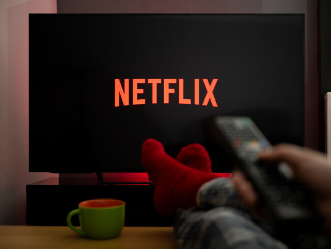 uk-march-2020-tv-television-feet-up-watching-netflix-on-tv