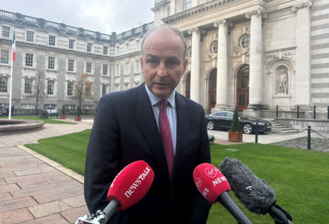 tanaiste-micheal-martin-speaking-to-the-media-outside-government-buildings-dublin-where-he-said-that-sinn-fein-has-real-issues-in-dealing-with-matters-of-sex-crimes-after-mary-lou-mcdonald-said-t