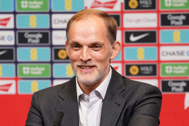 the-newly-appointed-england-mens-soccer-team-manager-thomas-tuchel-smiles-as-he-speaks-during-a-press-conference-held-at-wembley-stadium-in-london-wednesday-oct-16-2024-ap-photoalberto-pezzali