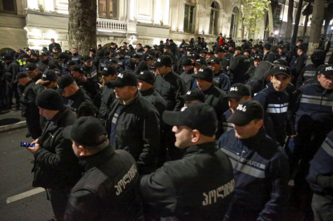 police-stand-ready-during-an-opposition-protest-against-the-results-of-the-parliamentary-election-in-tbilisi-georgia-on-monday-oct-28-2024-ap-photozurab-tsertsvadze