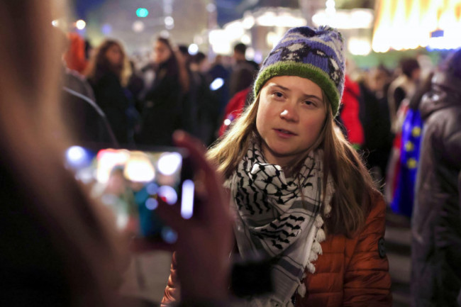 swedens-climate-activist-greta-thunberg-takes-part-in-a-rally-against-alleged-violations-in-a-recent-parliamentary-election-in-tbilisi-georgia-on-monday-nov-4-2024-ap-photo