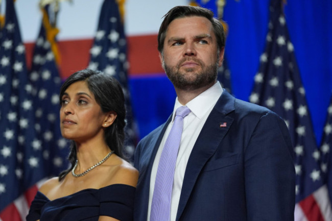 republican-vice-presidential-nominee-sen-jd-vance-r-ohio-and-his-wife-usha-vance-listen-as-republican-presidential-nominee-former-president-donald-trump-attends-an-election-night-watch-party-at-the