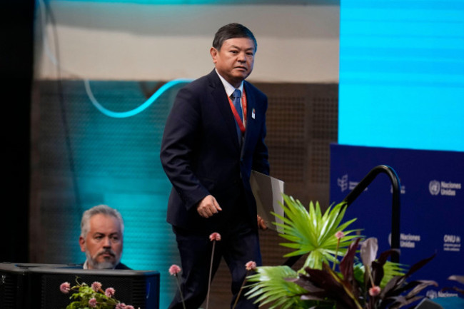 huang-runqiu-chinas-minister-of-ecology-and-environment-walks-onto-the-stage-at-the-opening-ceremony-of-cop16-a-united-nations-biodiversity-conference-in-cali-colombia-sunday-oct-20-2024