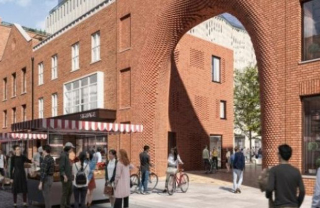 composite image of what the new development on moore street would look like