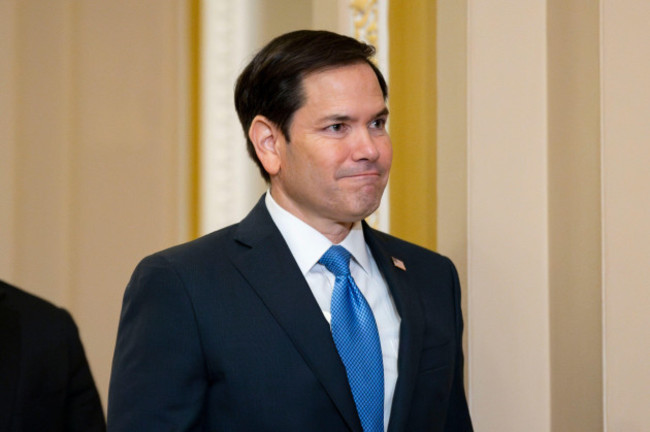 washington-united-states-13th-nov-2024-sen-marco-rubio-r-fl-arrives-ahead-of-senate-republican-leadership-elections-at-the-u-s-capitol-in-washington-dc-on-wednesday-november-13-2024-sen-j