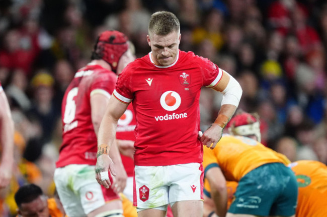 wales-gareth-anscombe-stands-dejected-after-australia-score-their-third-try-during-the-autumn-international-match-at-the-principality-stadium-cardiff-picture-date-sunday-november-17-2024