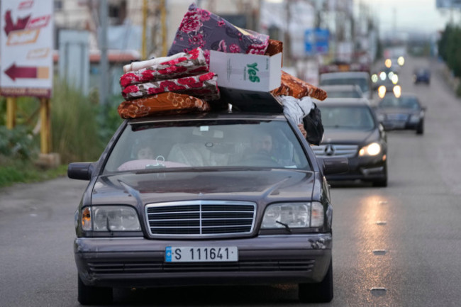 people-in-their-cars-with-belongings-return-back-to-their-villages-after-a-ceasefire-between-hezbollah-and-israel-began-early-morning-in-tyre-south-lebanon-wednesday-nov-27-2024-ap-photohusse