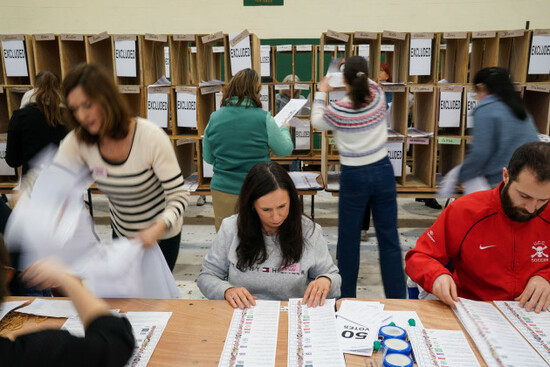 count-staff-at-nemo-rangers-gaa-club-in-cork-as-the-vote-count-continues-in-the-irish-general-election-picture-date-sunday-december-1-2024