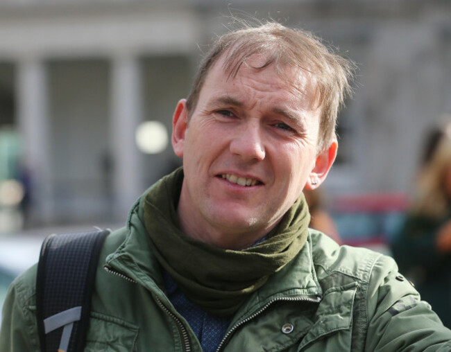 people-before-profit-td-gino-kenny-outside-leinster-house-in-dublin-as-tds-arrive-for-the-first-sitting-of-the-irish-parliament-since-a-divisive-election-with-no-prospect-of-a-deal-on-a-new-governmen