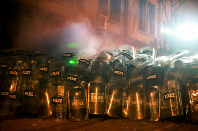 police-block-protesters-rallying-against-the-governments-decision-to-suspend-negotiations-on-joining-the-european-union-for-four-years-outside-the-parliament-in-tbilisi-georgia-on-sunday-dec-1