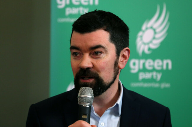 green-party-candidate-joe-obrien-during-a-press-conference-for-the-green-party-at-irish-georgian-society-william-st-dublin-for-the-general-election-campaign-picture-date-thursday-february-6-202