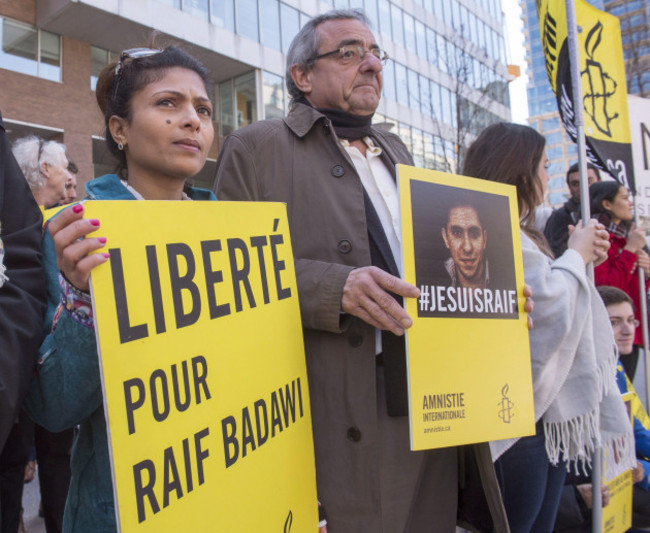 ensaf-haidar-left-wife-of-blogger-raif-badawi-takes-part-in-a-rally-for-his-freedom-thursday-april-21-2016-in-montreal-badawi-was-sentenced-last-year-to-10-years-in-prison-1000-lashes-and-a-fi