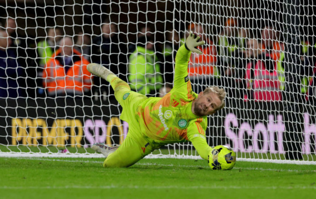 celtic-goalkeeper-kasper-schmeichel-saves-a-penalty-from-rangers-ridvan-yilmaz-not-shown-during-the-premier-sports-cup-final-at-hampden-park-glasgow-picture-date-sunday-december-15-2024